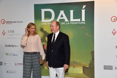 L'infante Cristina d'Espagne et le prince Albert II de Monaco à Monaco, le 5 juillet 2019