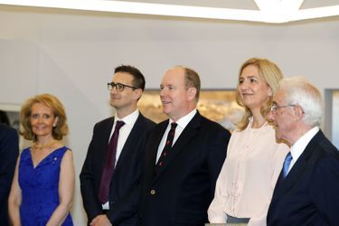 Le prince Albert II de Monaco et l'infante Cristina d'Espagne à Monaco, le 5 juillet 2019