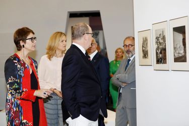 L'infante Cristina d'Espagne et le prince Albert II de Monaco à Monaco, le 5 juillet 2019