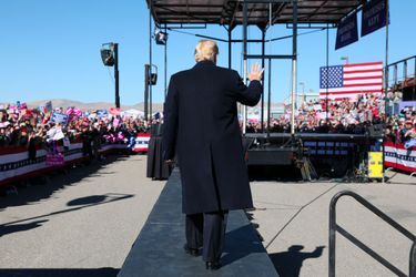 Donald Trump en meeting à Elko, dans le Nevada, mercredi.