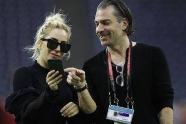 Lady Gaga et Christian Carino au Super Bowl en février 2017. 