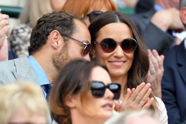 James et Pippa Middleton à Wimbledon le 8 juillet 2019