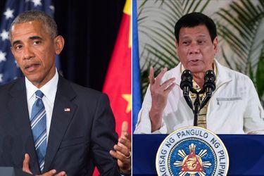 Barack Obama et Rodrigo Duterte se sont évités au Laos (montage).