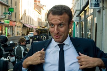 Emmanuel Macron, à Aurillac, le 7 septembre