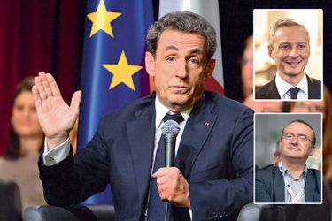 Les trois candidats à la présidence de l’UMP : Nicolas Sarkozy, Bruno Le Maire et Hervé Mariton.