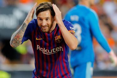 Lionel Messi ce week-end lors du match Valence - Barcelone.