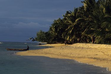 Une plage de l&#039;île Sainte-Marie, à Madagascar. 