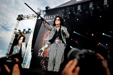 Alice Cooper lors d'un festival au Danemark, en juin dernier. 
