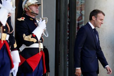 Emmanuel Macron mardi à l'Eysée. 