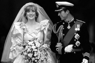 La princesse Diana et le prince Charles, le jour de leur mariage, le 29 juillet 1981.