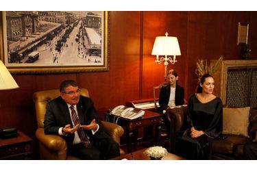 Angelina Jolie s’est entretenue avec le ministre de l’Intérieur turc, Idris Naim Sahin. 