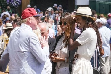 Boris Becker et Layla Powell à Wimbledon le 3 juillet 2019