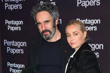 Emmanuelle Beart et Frédérc Chaudier à Paris, le 13 janvier 2018