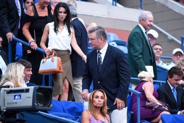 L’acteur Alec Baldwin soutient Serena Williams à l’US Open 2015 lundi dernier. 