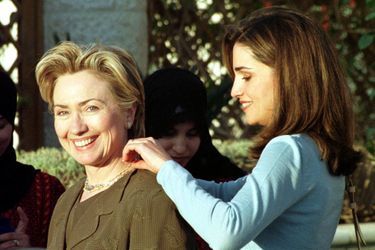 La reine Rania avec Hillary Clinton en 1999