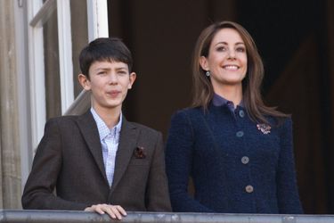 Le prince Nikolai de Danemark avec sa belle-mère la princesse Marie, le 16 avril 2013