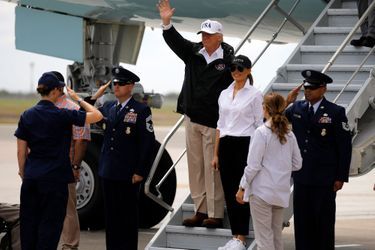 Melania Trump en déplacement au Texas, le 29 août 2017.