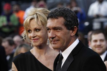 Melanie Griffith et Antonio Banderas à la cérémonie des Oscars en 2012.