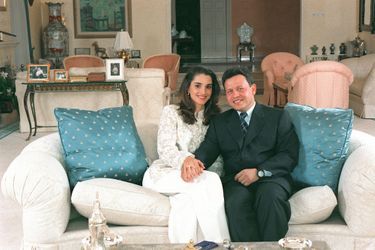 Rania avec le roi Abdallah en 1998