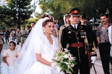 Rania et Abdallah lors de leur mariage en 1993