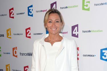 Anne-Sophie Lapix lors de la conférence de rentrée de France Télévisions le 26 août 2014.