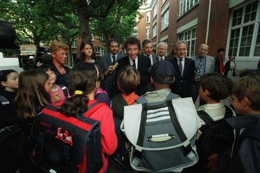 Jack Lang et le maire de Paris, Jean Tiberi, en 2000