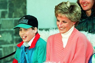 Lady Diana avec le prince William le 27 mars 1994