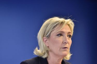 Marine Le Pen lors de sa conférence de presse du 16 juillet, après l&#039;attentat de Nice.