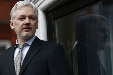 Julian Assange photographié en février dernier, à l&#039;ambassade équatorienne à Londres.