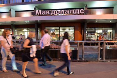 Un restaurant Mcdonald à Moscou.
