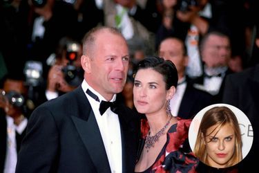Bruce Willis et Demi Moore, ensemble, en 1997 et Tallulah, en mai dernier.