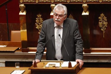 Le communiste André Chassaigne à la tribune de l&#039;Assemblée nationale, mardi.