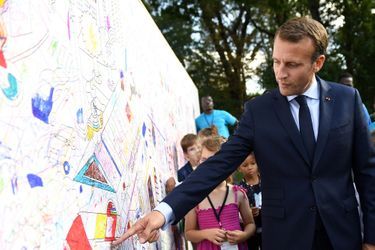 Emmanuel Macron à l'Elysée lors des journées du patrimoine.
