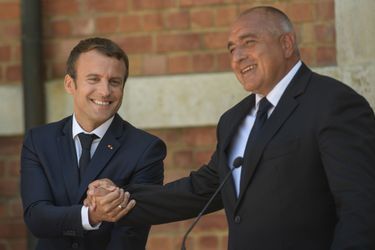 Emmanuel Macron et le Premier ministre bulgare Boïko Borissov.