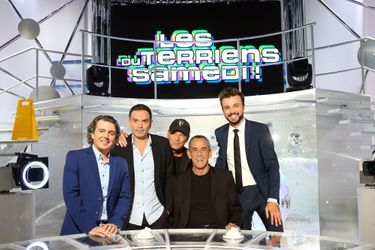 Alex Vizorek, Yann Moix, Laurent Baffie, Thierry Ardisson et Tom Villa. 