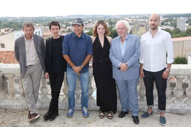 Pierre Lemaître, Nahuel Pérez-Biscayart, Albert Dupontel, Emilie Dequenne, Niels Arestrup et Kyan Khojandi, le 22 août 2017.