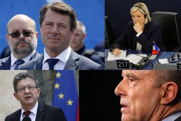 Christian Estrosi, Marine Le Pen, Jean-Luc Mélenchon et Alain Juppé.