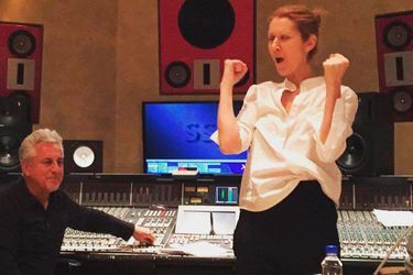 Céline Dion en studio pour l'enregistrement de son dernier album
