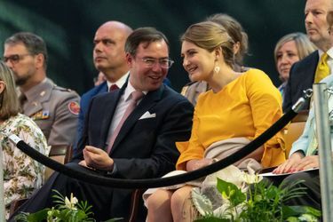 La grande-duchesse héritière Stéphanie et le grand-duc héritier Guillaume de Luxembourg à Luxembourg, le 22 juin 2019