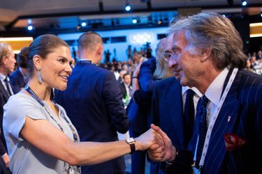 La princesse Victoria de Suède avec Luca Cordero di Montezemolo, à Lausanne le 24 juin 2019