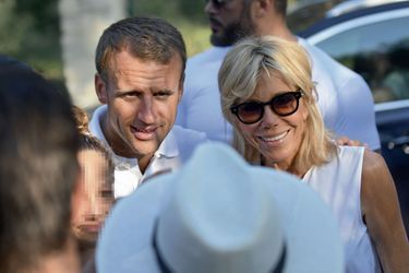 Emmanuel et Brigitte Macron à Bormes-les-Mimosas le 7 août.
