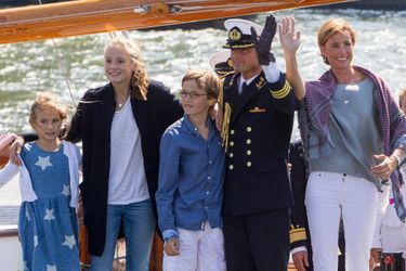 Le prince Maurits, la princesse Marilène et leurs enfants au Sail Amsterdam, le 23 août 2015