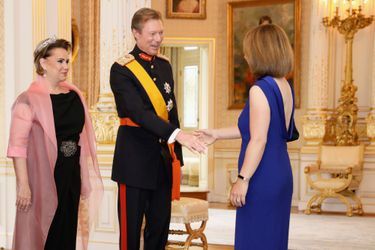 La grande-duchesse Maria Teresa et le grand-duc Henri de Luxembourg à Luxembourg, le 23 juin 2019