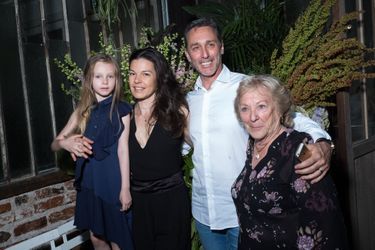 Daniel Ducruet avec sa mère Maguy Ducruet, sa femme Kelly-Marie et sa fille Linoué au défilé Alter à Paris le 18 juin 2019.