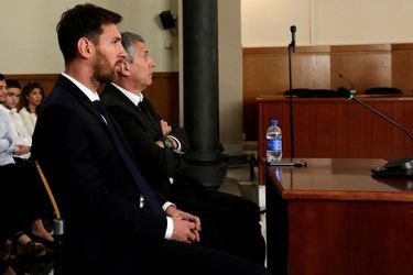 Lionel Messi et son père Jorge Horacio Messi.