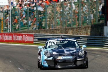 L’acteur américain Patrick Dempsey lors du Grand Prix de Belgique de la Porsche Mobil 1 Supercup (21-23 août dernier). 
