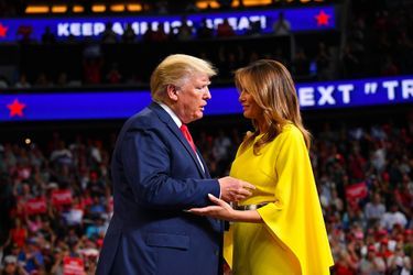 Donald et Melania Trump lors d'un meeting à Orlando, en Floride, le 18 juin 2019.