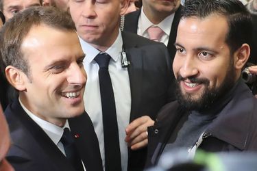 Emmanuel Macron et Alexandre Benalla, le 24 février dernier, au salon de l'Agriculture.
