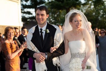 Marc Mezvinsky et Chelsea Clinton le jour de leur mariage, en août 2010.