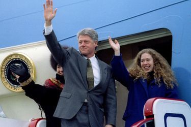Hillary, Bill et Chelsea Clinton, en janvier 1994.